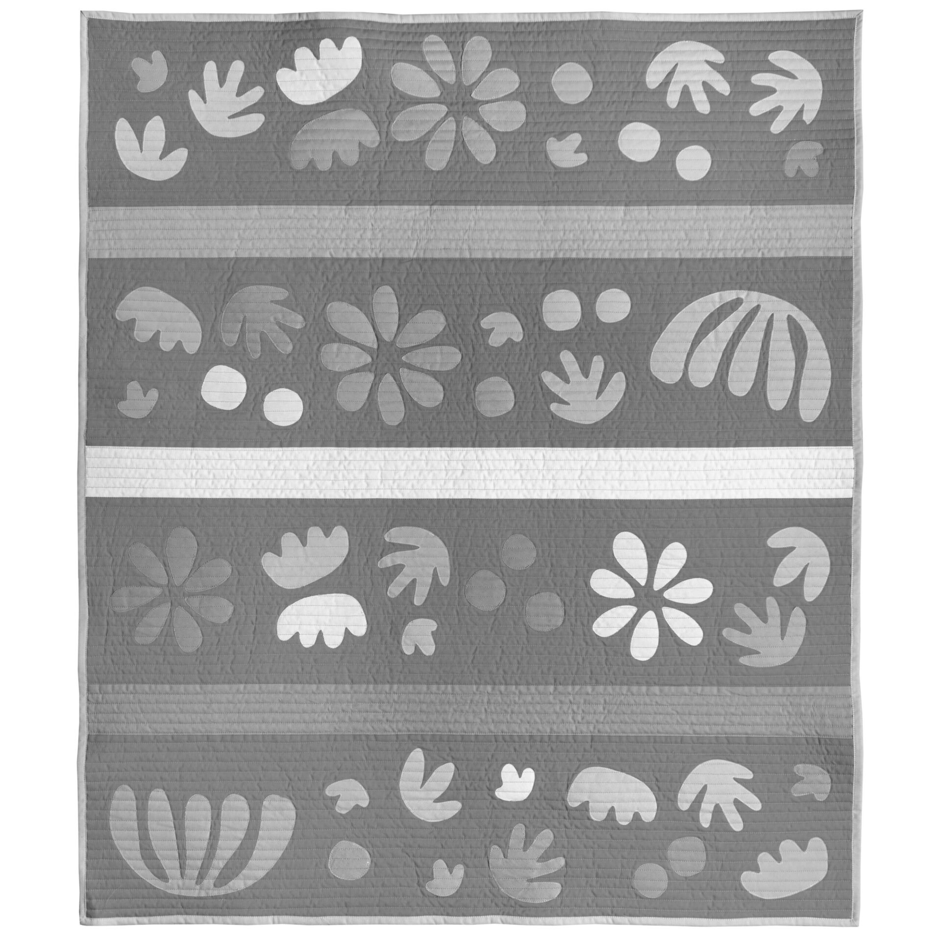 Grayscale Bohemian Garden Quilt Grayscale Bohemian Garden Quilt