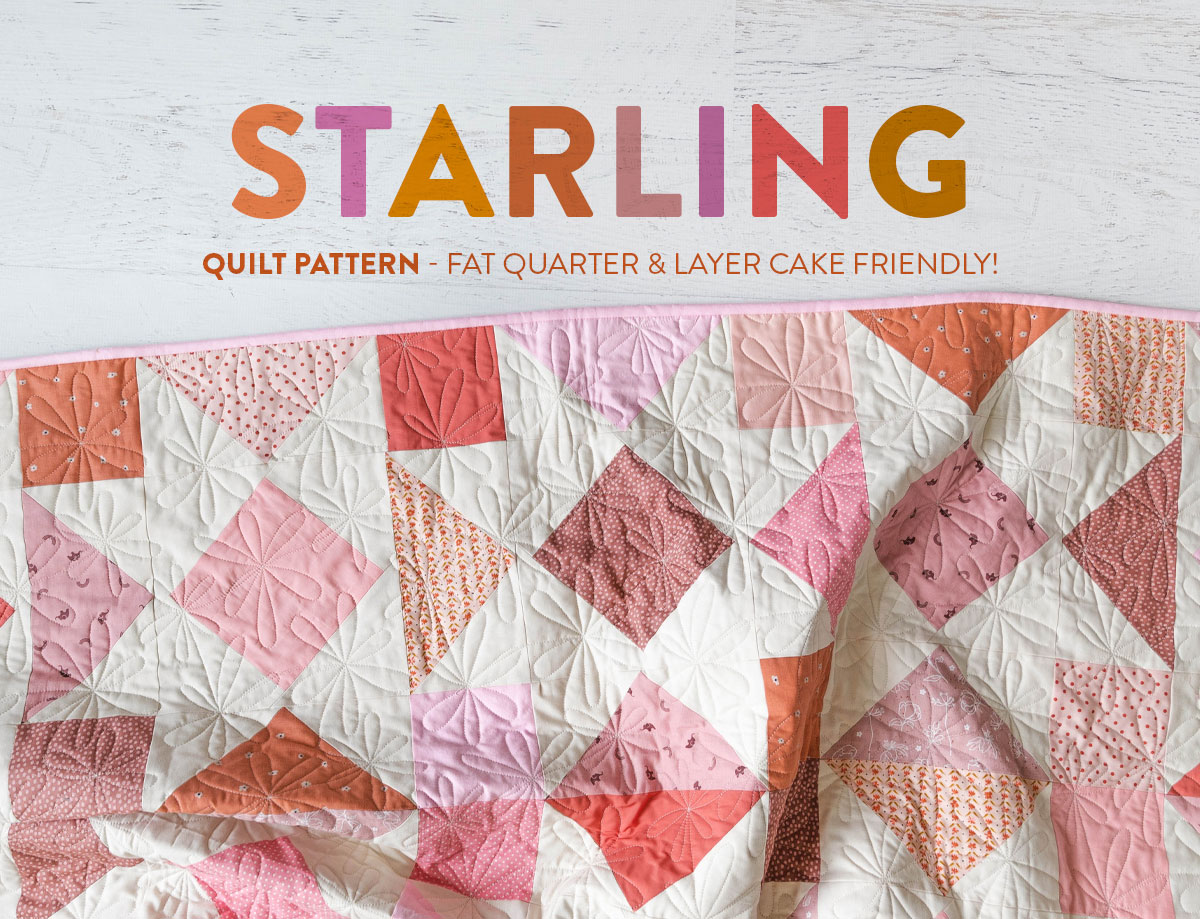 The Starling quilt pattern is fat quarter and layer cake friendly. It's a modern take on a classically traditional star quilt. suzyquilts.com