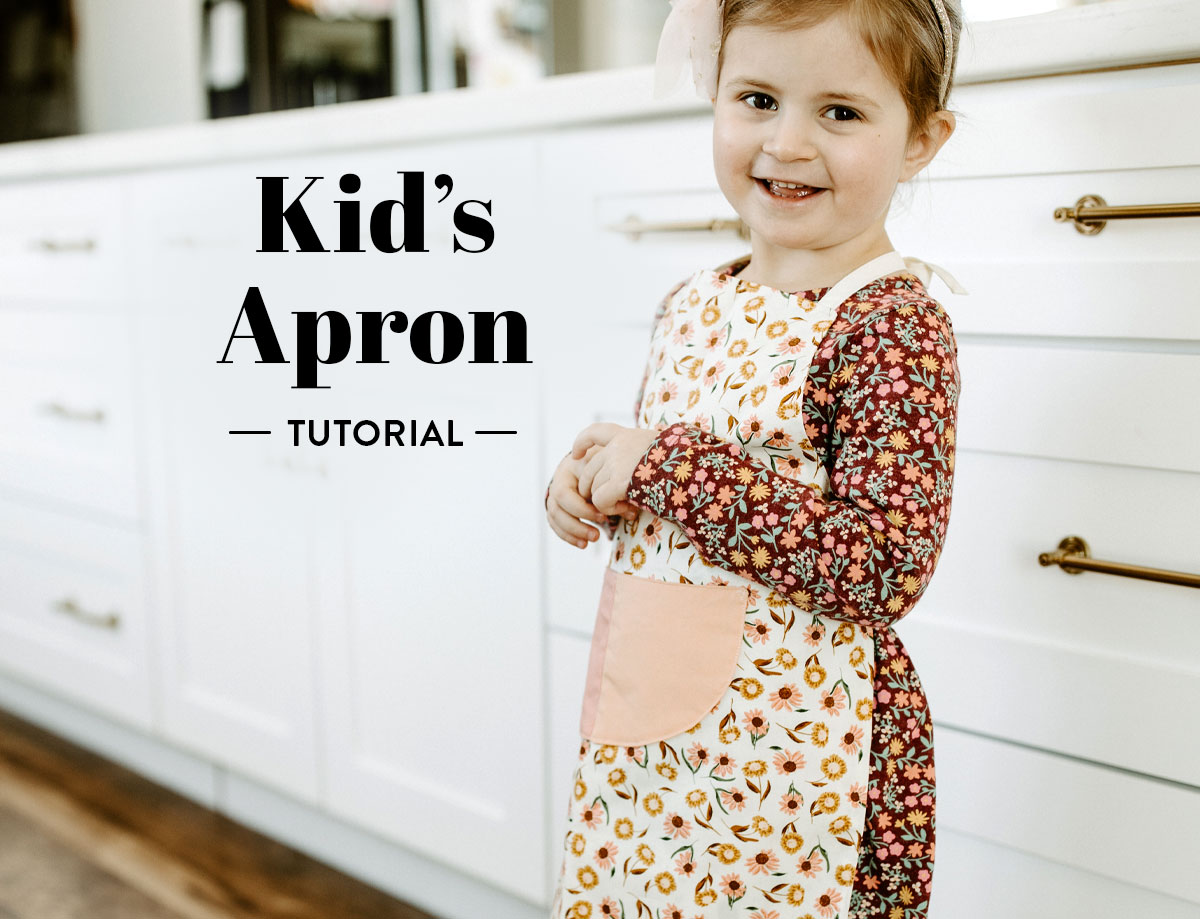 How to sew a kid's apron in just a few simple steps! This this tutorial and downloadable PDF to get started! suzyquilts.com