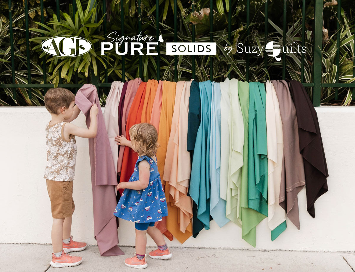 PURE Solids by Suzy Quilts for Art Gallery Fabrics: A beautiful collection of quilting fabric