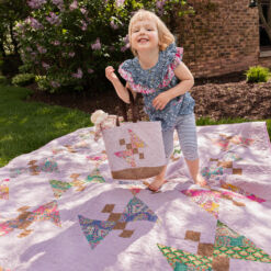 Rainbow Butterfly Garden quilt pattern download - fat quarter friendly and jelly roll friendly
