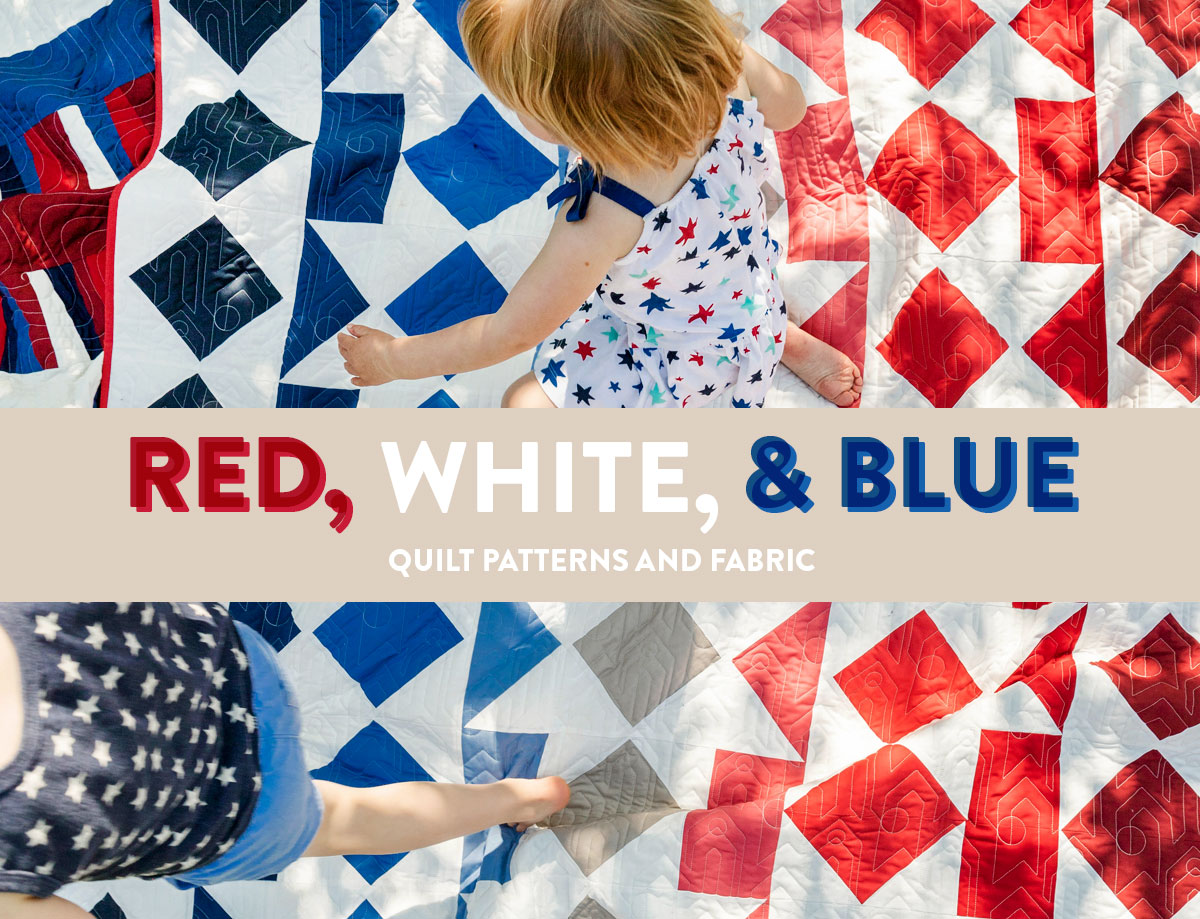 Beautiful red, white, and blue quilts patterns can be bold and modern or simple and traditional.