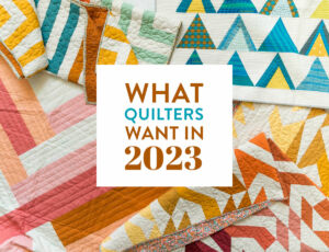 After surveying over 2,000 quilters around the world, I learned some interesting statistics about what quilters want in 2023!