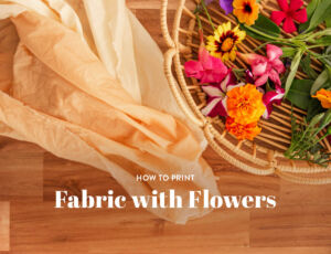 Learn how to print fabric with flowers growing in your own backyard! This is a kid-friendly craft project. suzyquilts.com