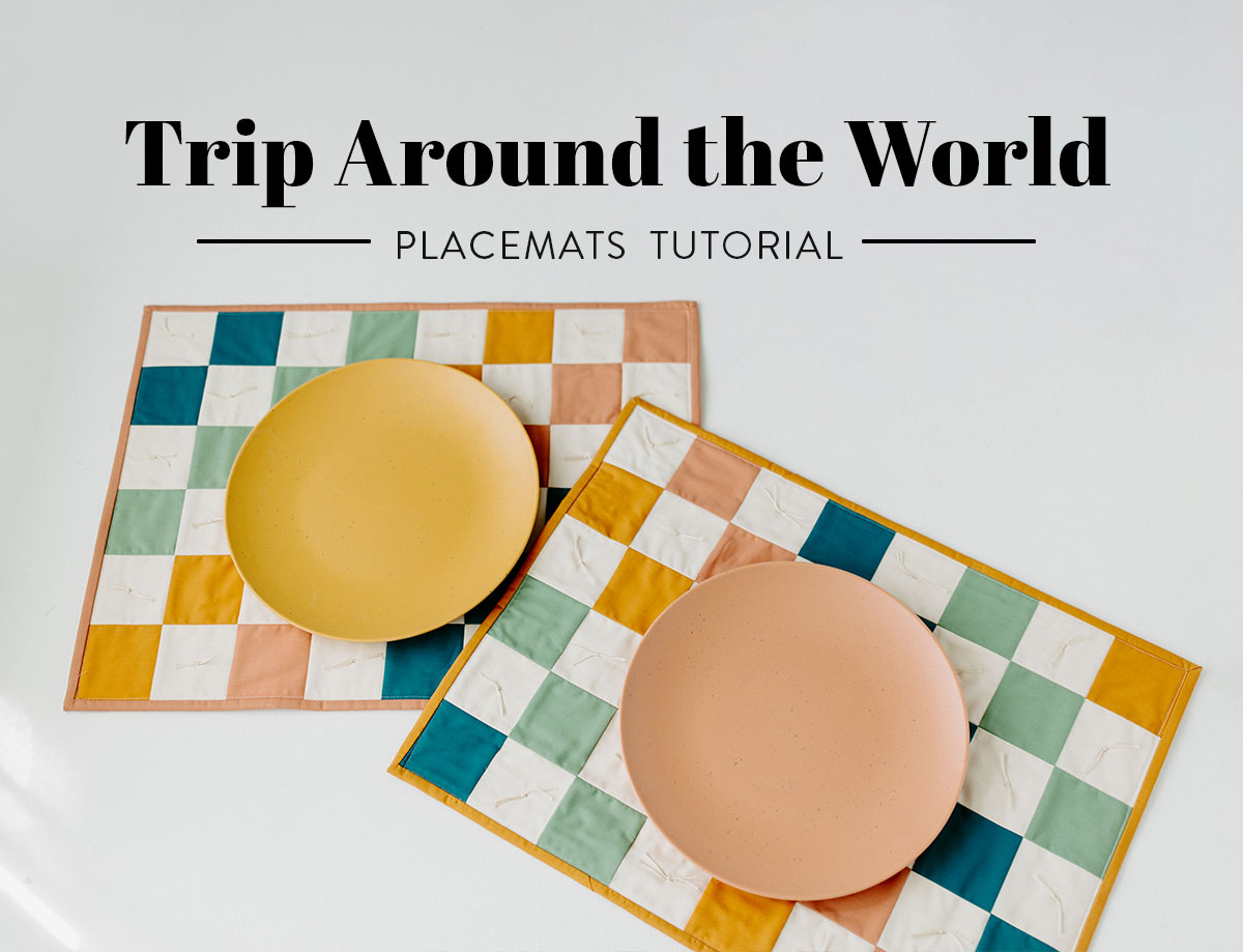 Trip Around the World Placemats tutorial | suzyquilts.com