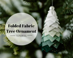 Folded Fabric Tree Ornament Tutorial