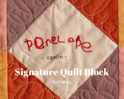 Signature Quilt Block Tutorial