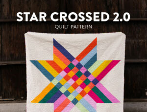 The Star Crossed quilt pattern includes video tutorials and beautiful instructions so you can make this bold modern quilt. suzyquilts.com