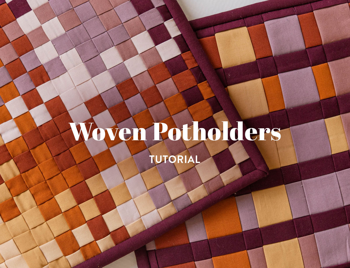 Woven Potholders Tutorial for The Cutting Table. #suzyquilts #TheCuttingTable