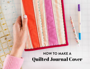 How to Make Quilted Journal Cover tutorial | suzyquilts.com