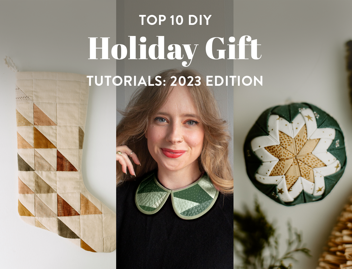 Check out our top 10 DIY holiday gift tutorials - 2023 edition! These are all free tutorials and some you can make in a day! suzyquilts.com