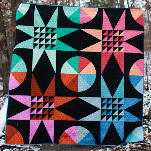 The Planetarium quilt pattern is a modern star quilt. It includes video tutorials of every step, making it great for beginners! suzyquilts.com