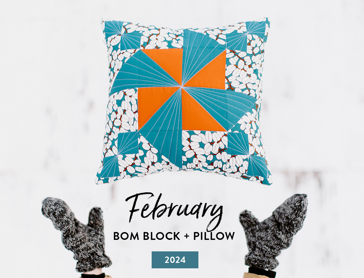February BOM Block and Pillow Tutorial for The Cutting Table. #thecuttingtable #suzyquilts