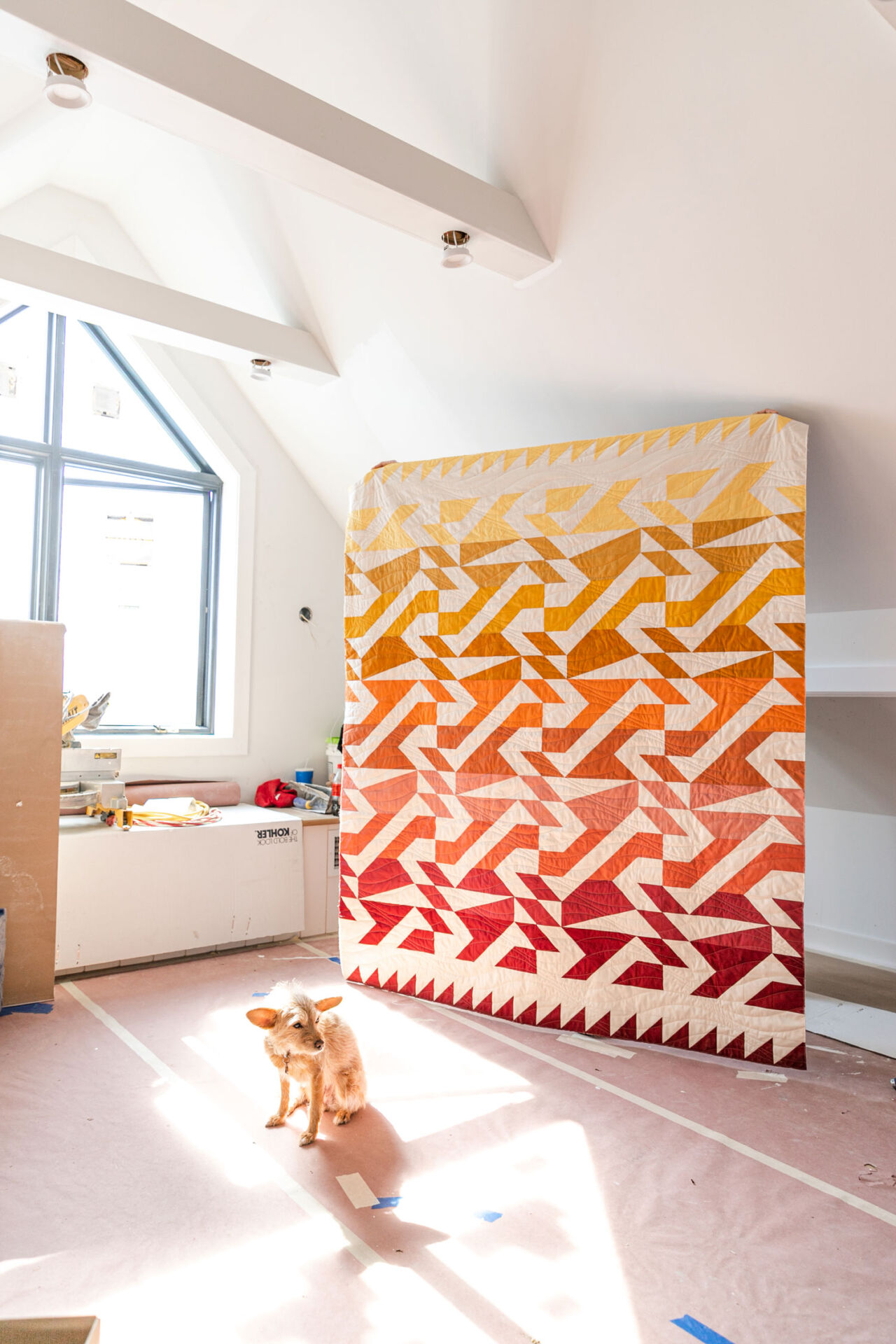 Need sewing room ideas? I renovated my attic and now it's a beautiful sewing room! suzyquilts.com Need sewing room ideas? I renovated my attic and now it's a beautiful sewing room! suzyquilts.com