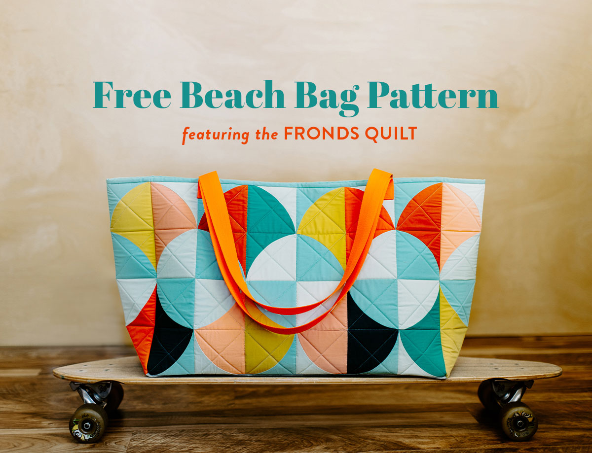 Free Beach Bag Pattern Featuring the Fronds Quilt. #quilting #sewingdiy suzyquilts.com