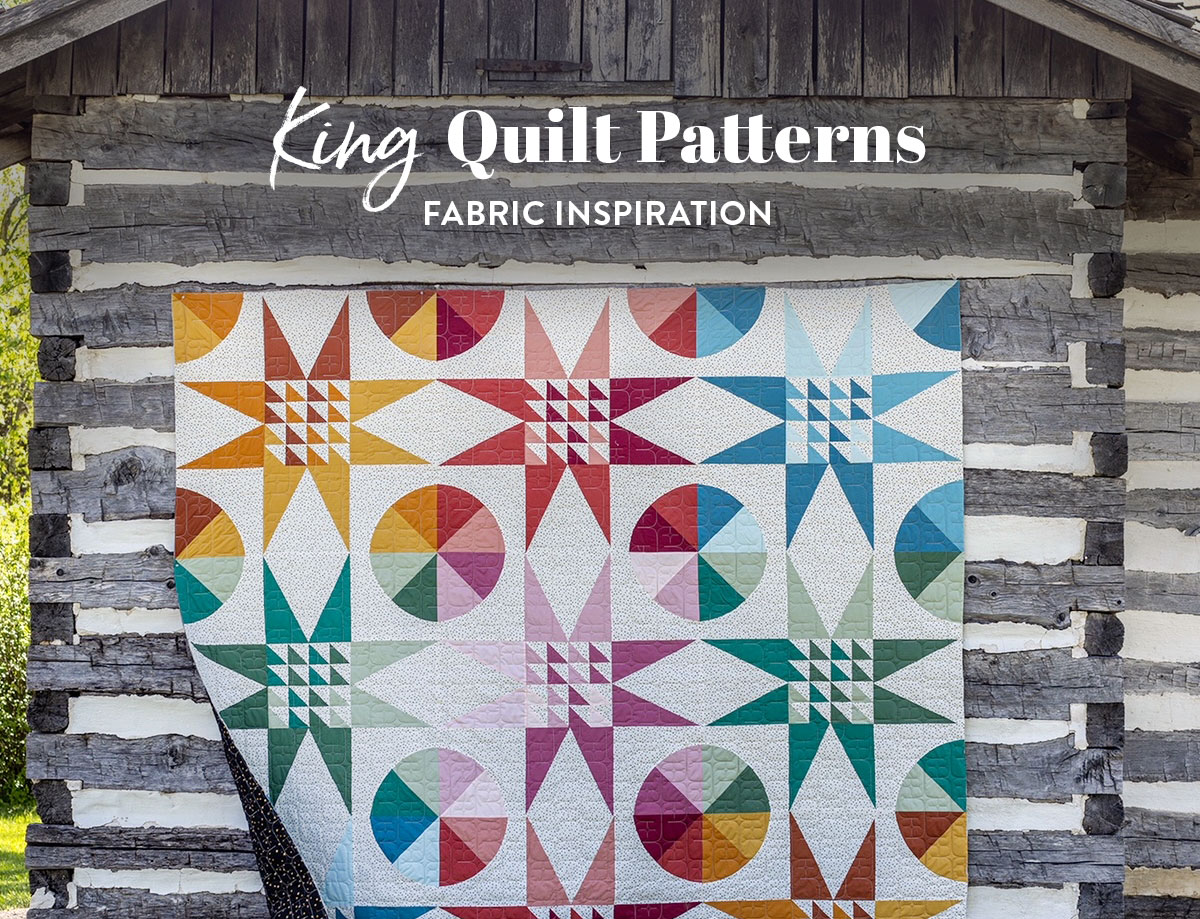 See king quilt patterns plus fabric lists so you can recreate them yourself! #quilting #sewingdiy suzyquilts.com