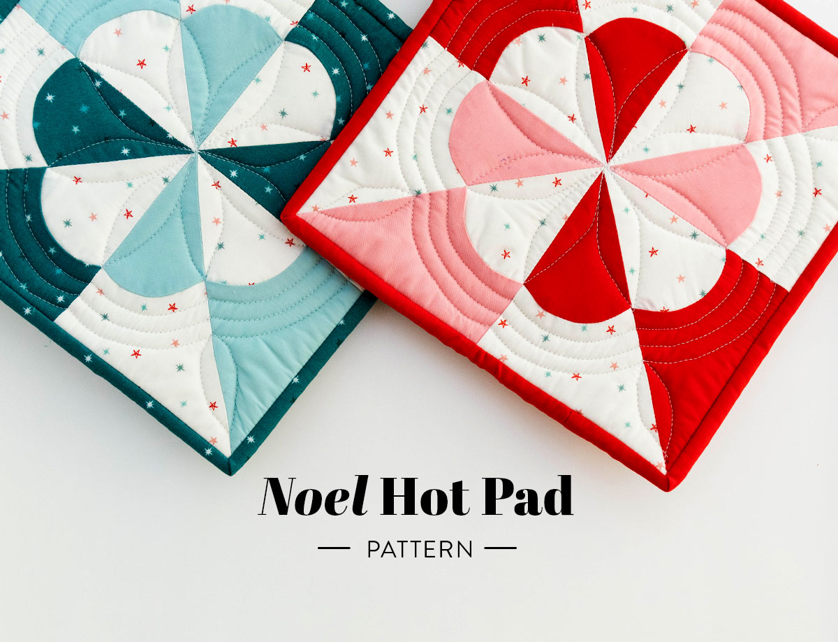 Follow along with our Noel hot pad pattern to learn how to make Christmas hot pads that are heat-resistant and adorable! suzyquilts.com