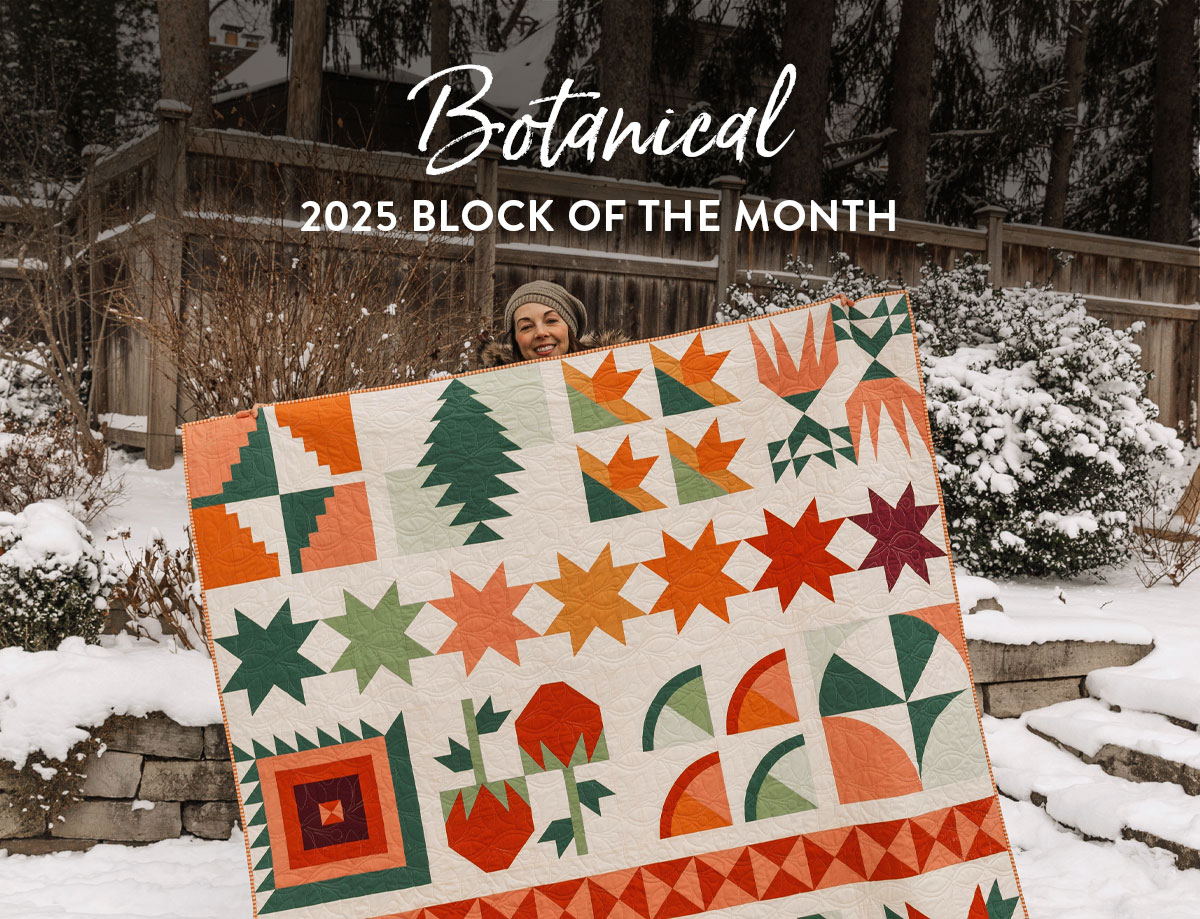 2025 Botanical Block of the Month at suzyquilts.com