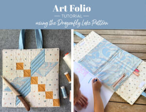 Art Folio Tutorial using the new Dragonfly Lake quilt pattern by Suzy Quilts - suzyquilts.com