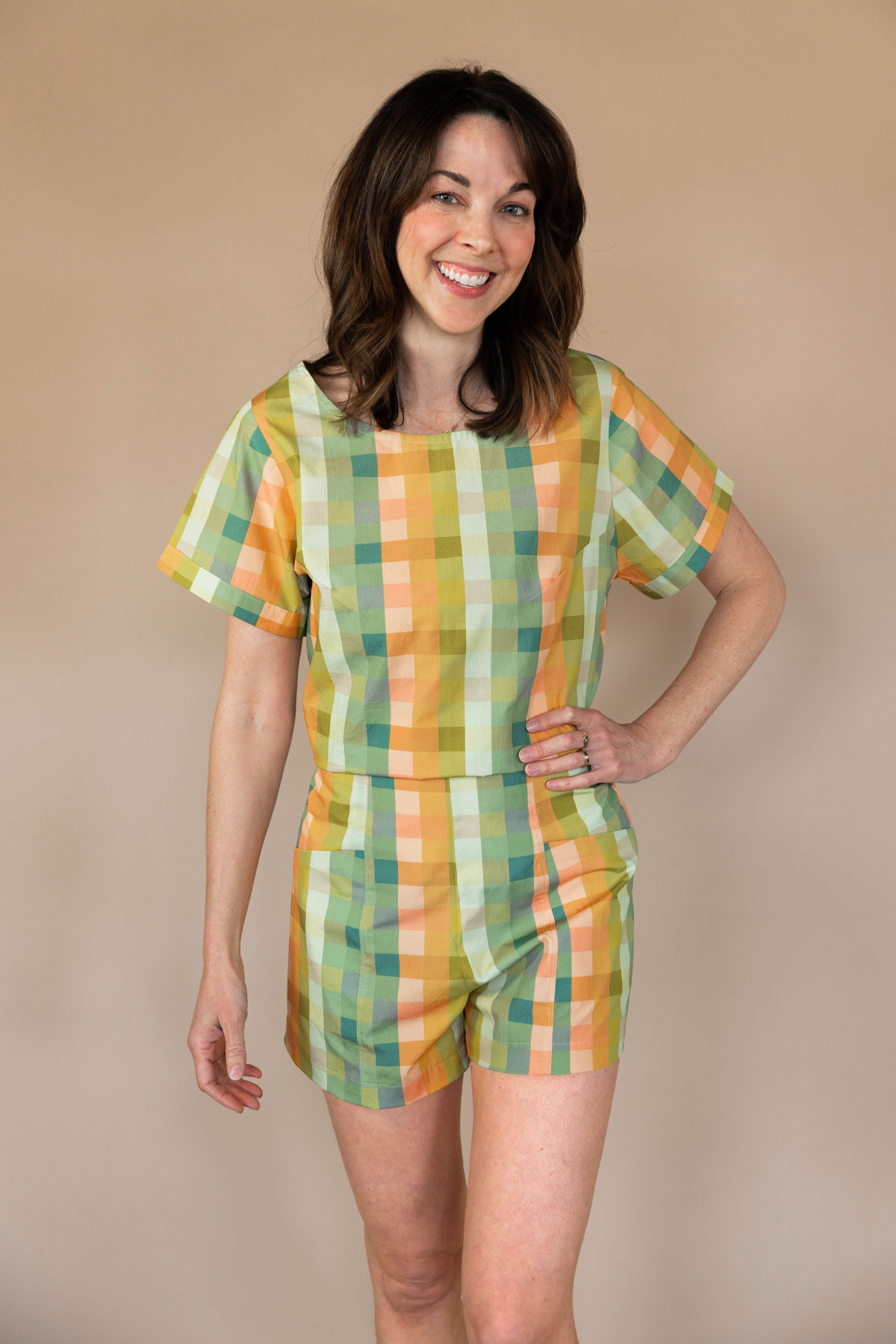 Shorts and a top made using Slow Summer fabric by Suzy Quilts for Art Gallery Fabrics. #quilting #sewingdiy suzyquilts.com Shorts and a top made using Slow Summer fabric by Suzy Quilts for Art Gallery Fabrics. #quilting #sewingdiy suzyquilts.com