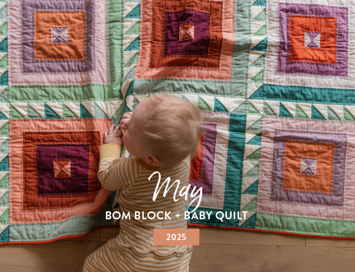 The Block of the Month for May is the lovely rose. See it represented in this stunning baby quilt pattern in Issue 29 of The Cutting Table - suzyquilts.com