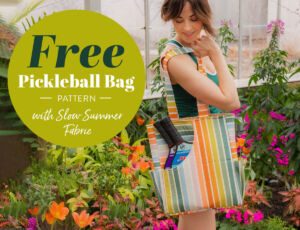 Free Pickleball Bag Pattern featuring Slow Summer fabric by Suzy Quilts