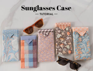 Sunglasses Case Tutorial for The Cutting Table. #thecuttingtable #suzyquilts