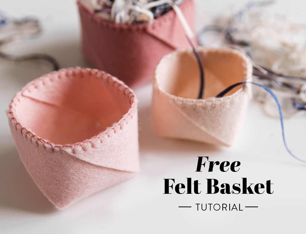 Free Felt Basket Tutorial at suzyquilts.com