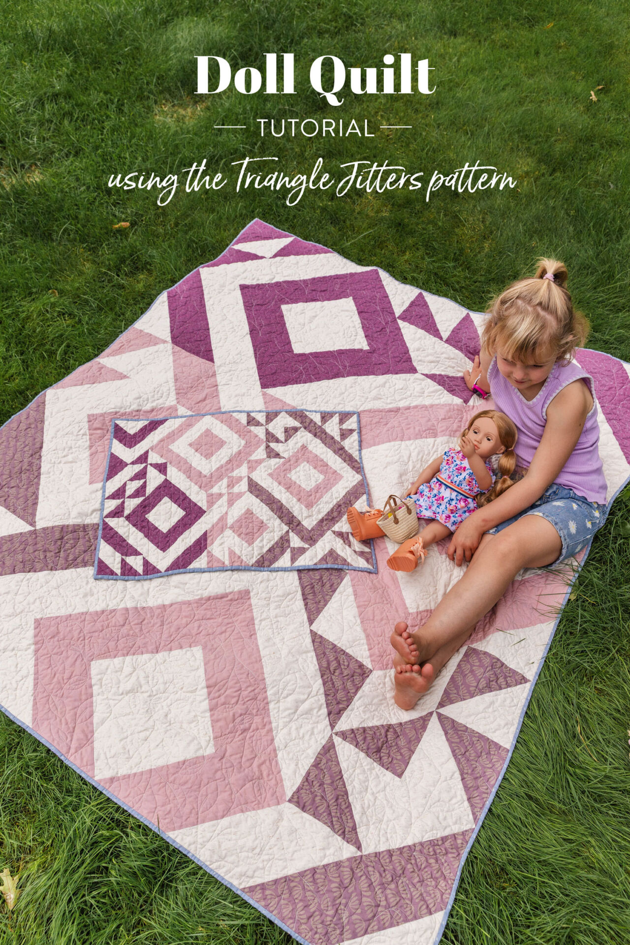 Free Doll Quilt Tutorial - perfect for an 18 inch doll! suzyquilts.com Free Doll Quilt Tutorial - perfect for an 18 inch doll! suzyquilts.com