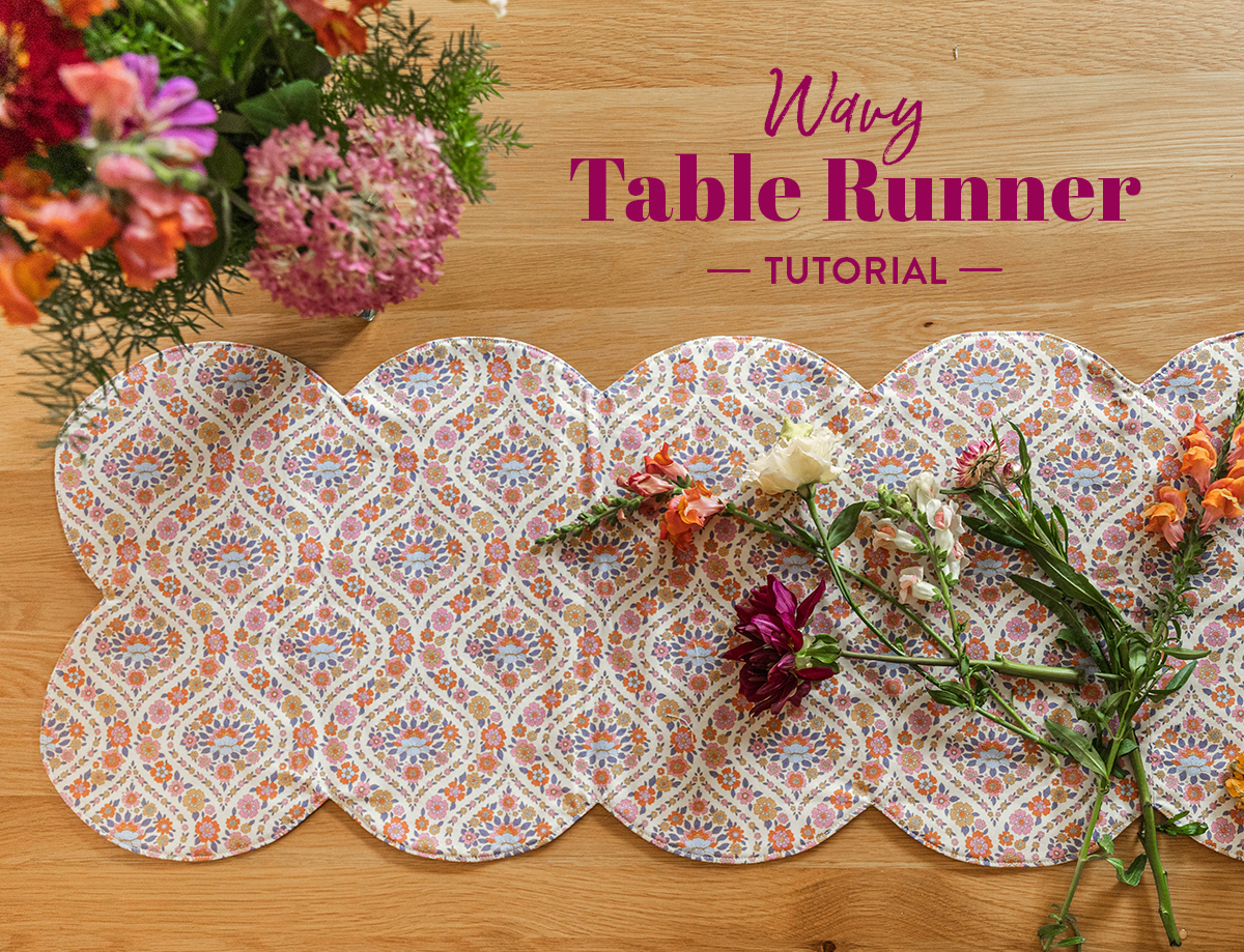 Wavy Table Runner Tutorial for The Cutting Table. #thecuttingtable #suzyquilts