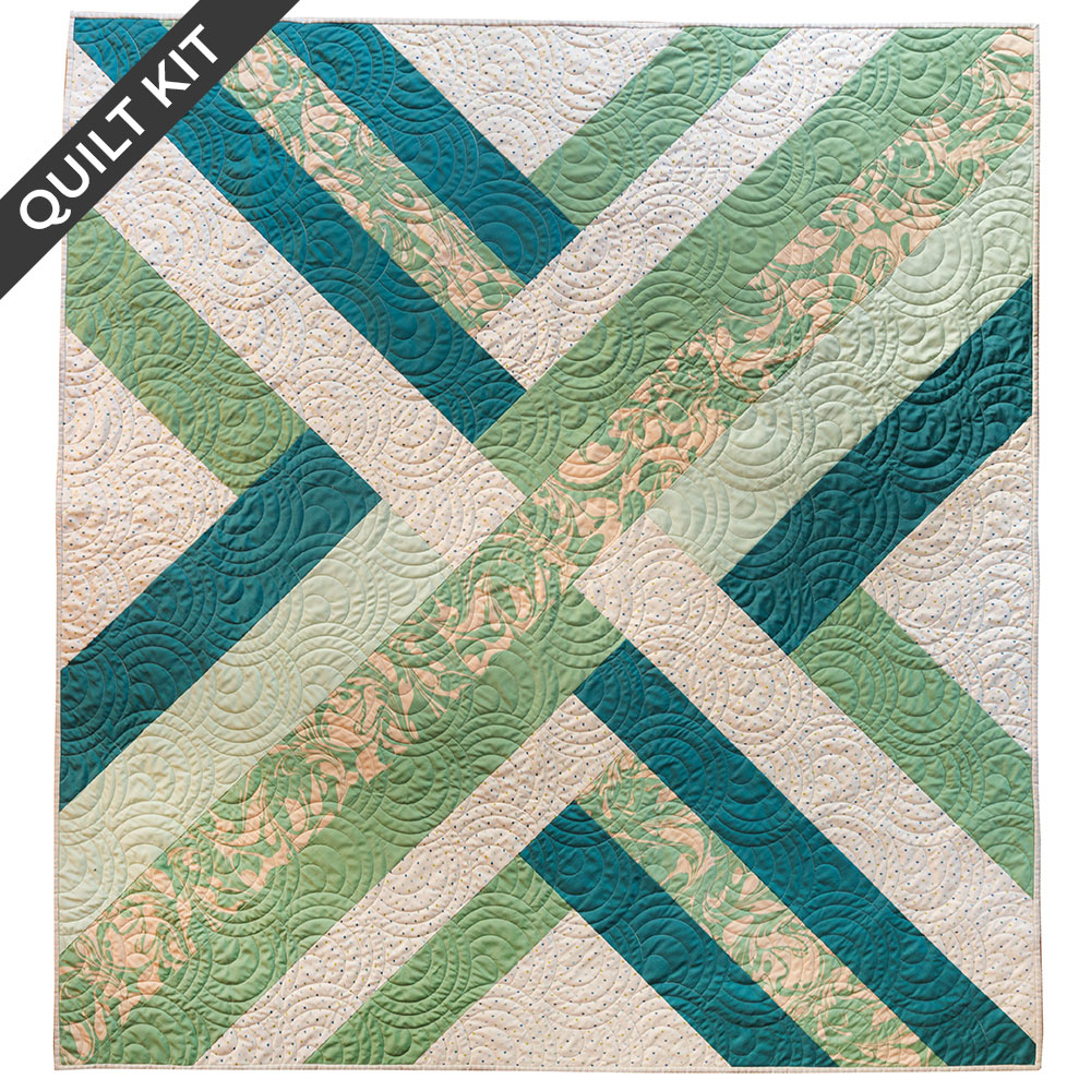 PREORDER Maypole Throw Quilt Kit in Matcha - Suzy Quilts