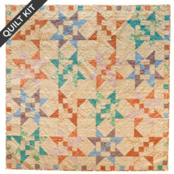 Fat Quarter Stars Throw Quilt Kit in Honeysuckle