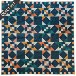 Fat Quarter Stars Throw Quilt Kit in Rainstorm