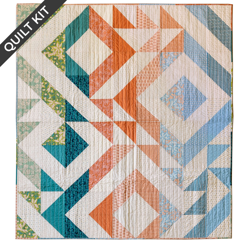 Triangle Jitters Throw Quilt Kit in Fat Quarter Variation
