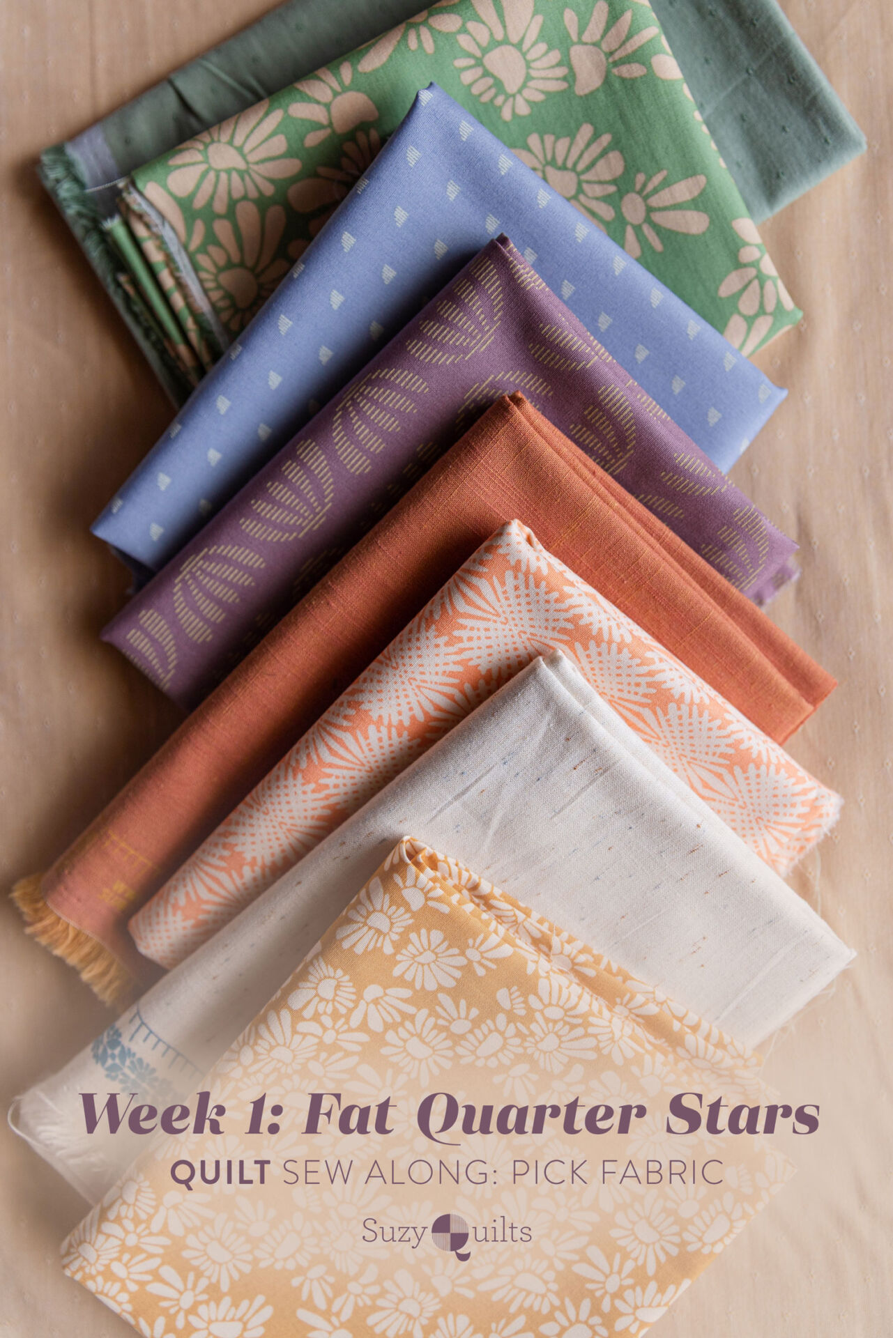 Fat Quarter Stars sew along week 1 - pick fabric and gather supplies - suzyquilts.com Fat Quarter Stars sew along week 1 - pick fabric and gather supplies - suzyquilts.com