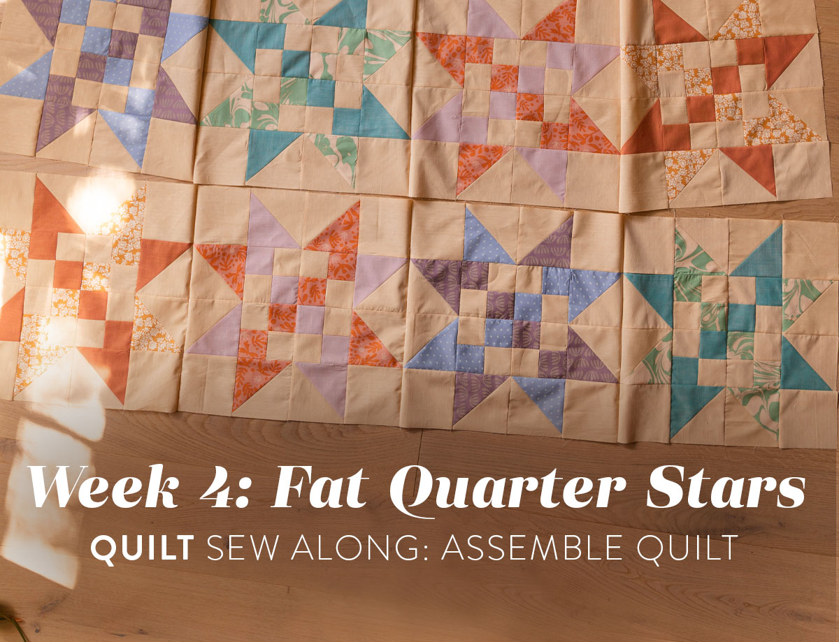 Fat Quarter Stars quilt sew along Week 4