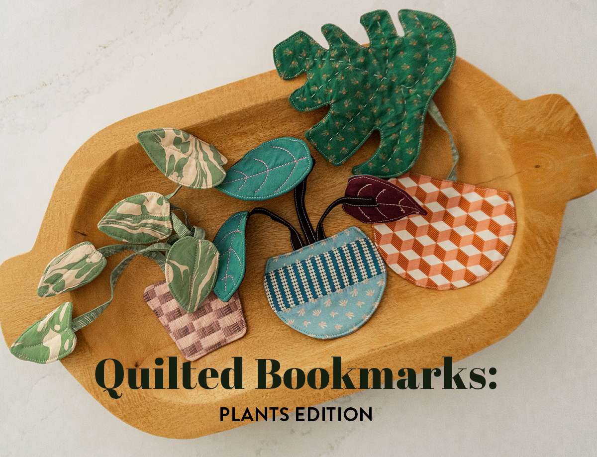 Quilted Bookmarks: Plants Edition Tutorial for The Cutting Table. #thecuttingtable #suzyquilts