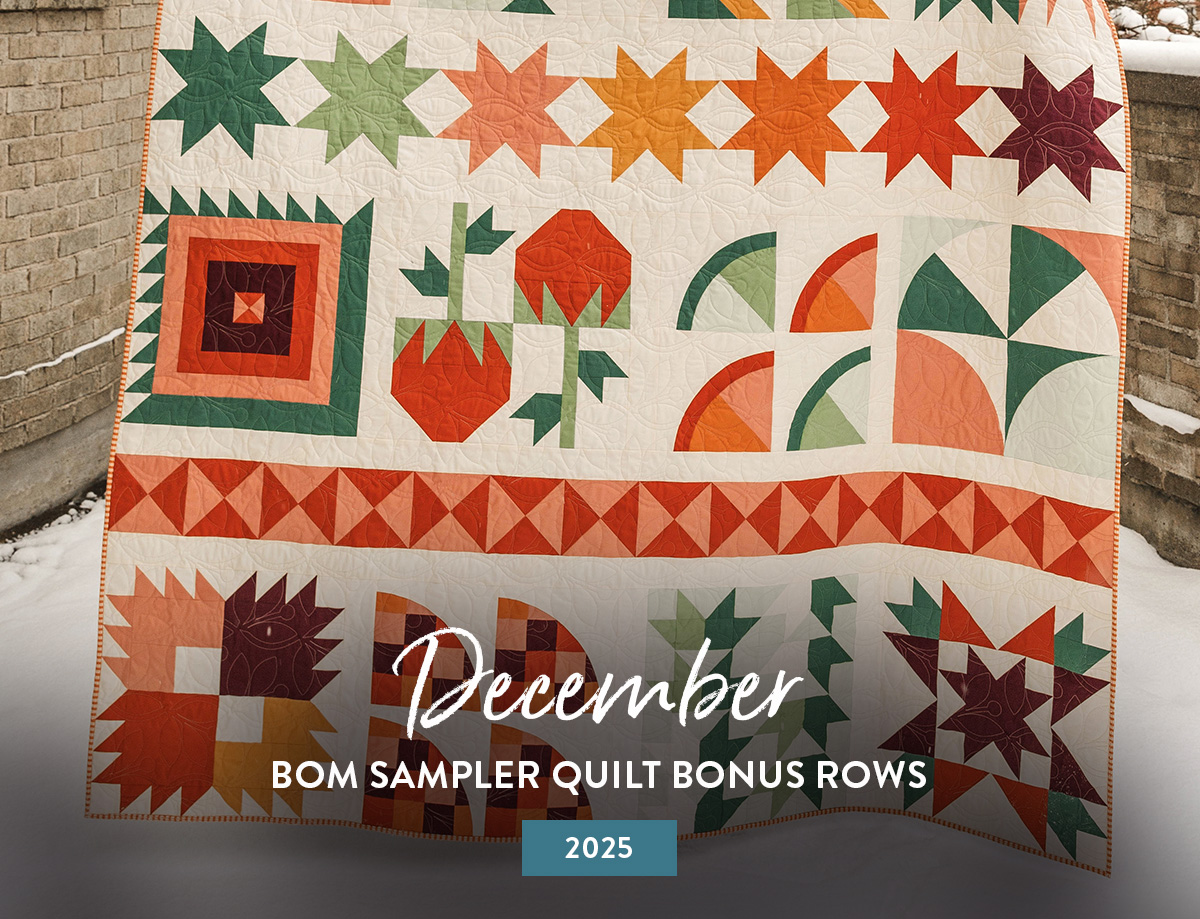 2025 Botanical Block of the Month Sampler Quilt Bonus Rows Tutorial for The Cutting Table. #thecuttingtable #suzyquilts