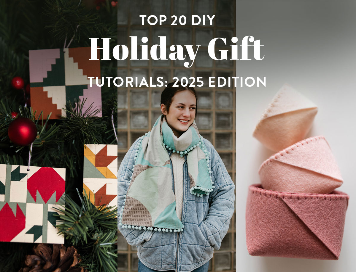 Top 20 DIY Holiday Gifts Tutorials 2025 at suzyquilts.com
